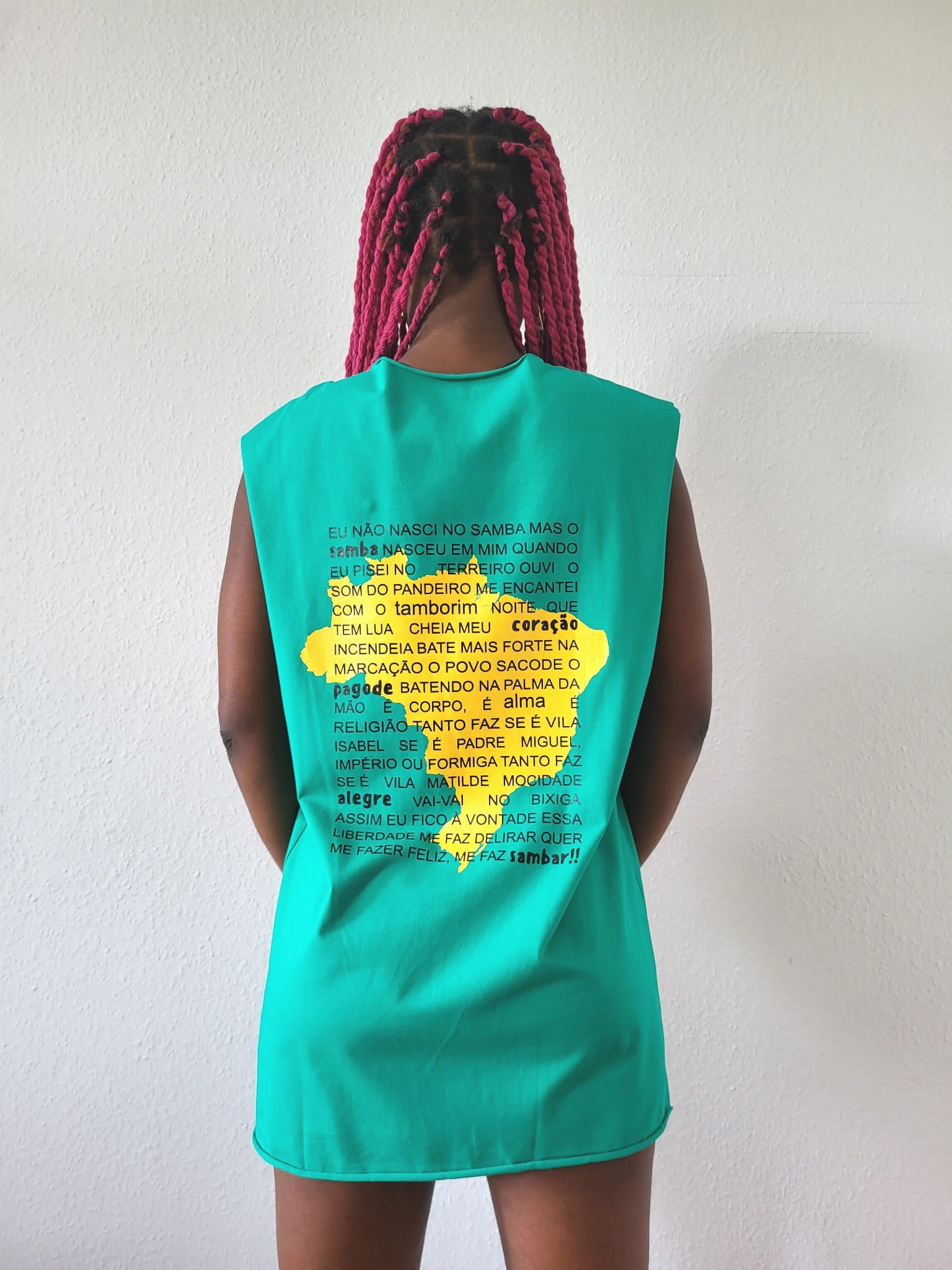 T-shirt bez rękawów BRASIL Zielony