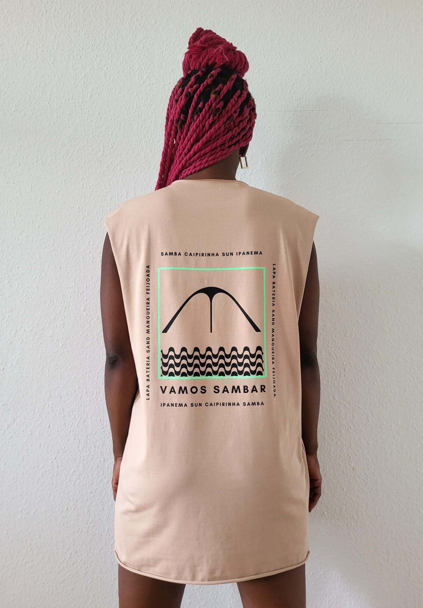 T-shirt bez rękawów SAPUCAI piaskowy