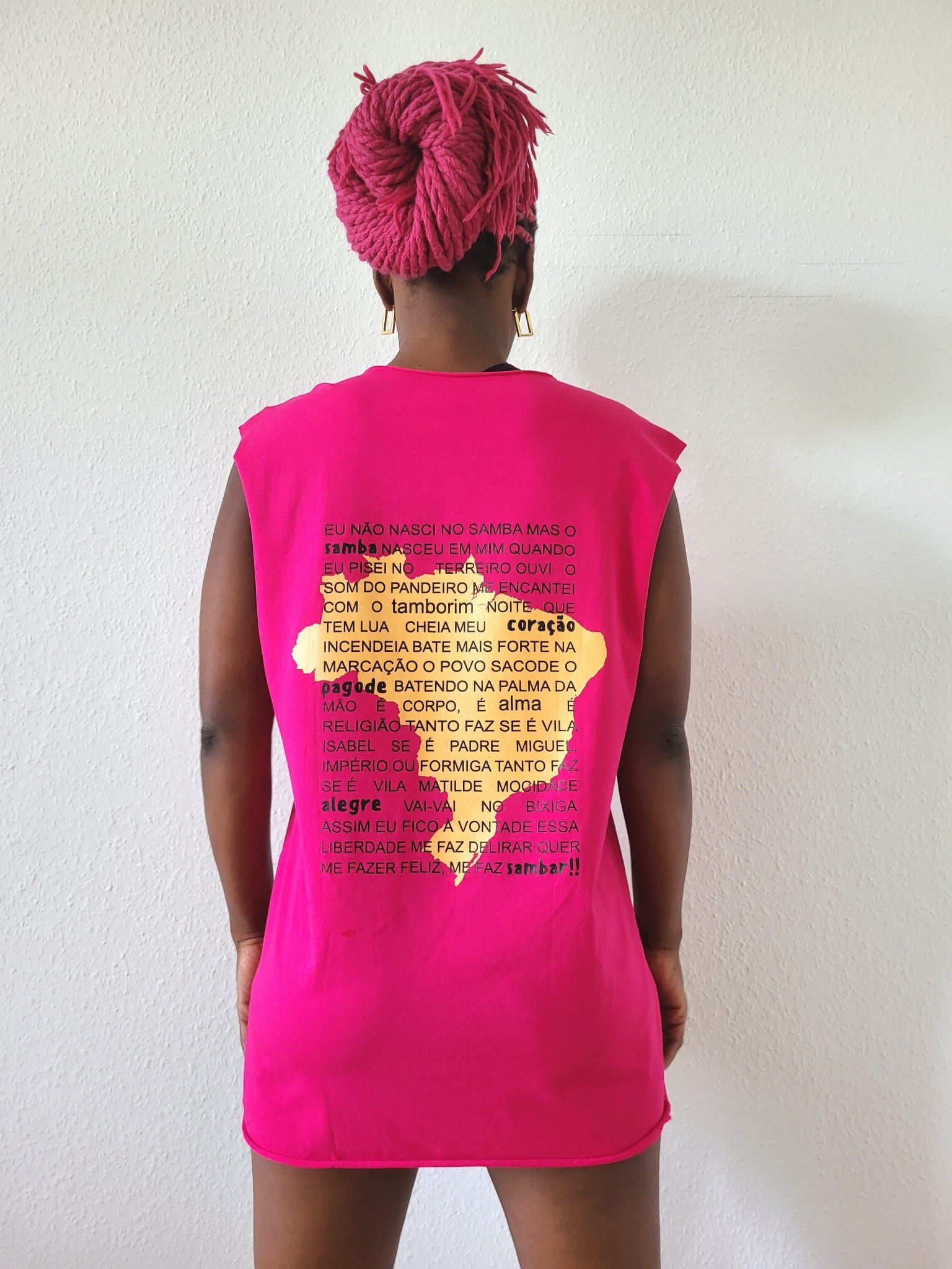 Koszulka bez rękawów BRASIL Różowa