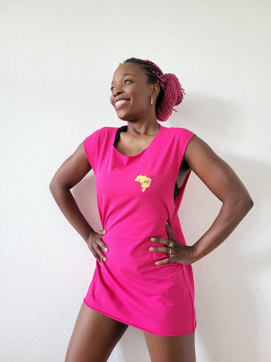 Sleeveless T-shirt BRASIL Pink