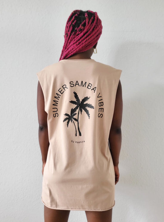 Sleeveless T-shirt PALMS Sand